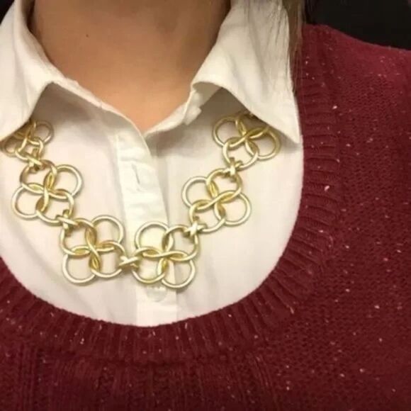 🎃 Stella & Dot Crosby Gold Link Necklace - Picture 5 of 8